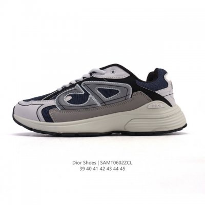 Dior 迪奥 高奢品牌 彰显高级气质 Dior 运动鞋低帮系列复古休闲鞋时尚慢跑鞋厚底老爹鞋圆头系带 运动跑鞋 生活休闲鞋 男款 时髦单品 时尚百搭 复古老爹