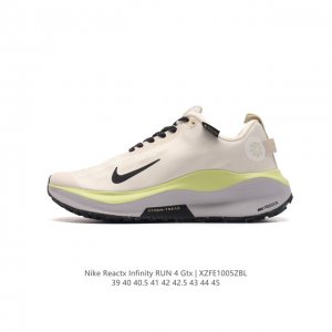 公司级 耐克 Nike Infinity Run 4 Gore-Tex 男子防水公路跑步鞋 厚底增高百搭老爹运动鞋。Nike Reactx 泡绵提供高出 Nik
