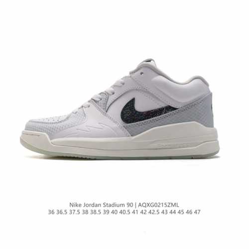 公司级 真标 耐克 Nike Air Jordan Stadium Aj90 潮流运动板鞋 Aj90 充满了对Tinkerhathield 原创设计的致敬 包括