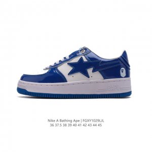 A Bathing Ape 安逸猿 男女同款运动鞋复古板鞋 升级原楦原纸版数据开发，采用超软皮革鞋面材质，内置全掌air sole气垫定制联乘，日本里原宿潮流品