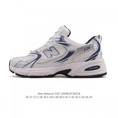 真标 新百伦 Nb530 New Balance 530 复跑古鞋 厚底增高老爹鞋 缓震运动慢跑鞋。Nb530这鞋双确实是Nb家经复典古款式之一，以全科新技诠释
