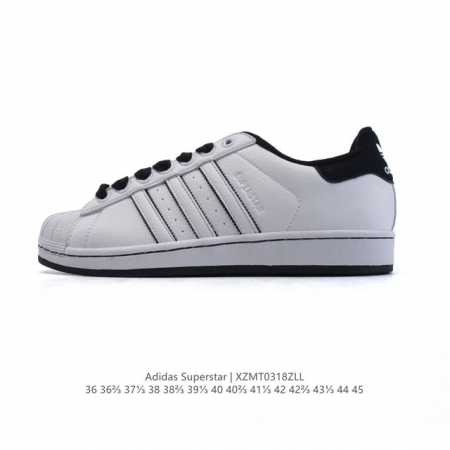 130 阿迪达斯 Adidas Superstar 三叶草经典贝壳头系列 新款休闲板鞋潮流男女士运动鞋 。鞋面柔软皮革材质 标志性的贝壳鞋头，锯齿三条纹，简约的 - 点击图像关闭
