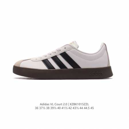 性价比版本 Adidas T头鞋 阿迪达斯 Vl Court 2.0 Shoes 运动休闲板鞋小白鞋，这款t形鞋头运动鞋,力求无论球场或街头,皆显耀眼出众。采用 - 点击图像关闭