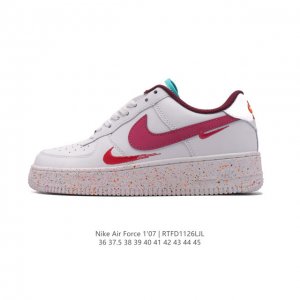 耐克 Nike Air Force 1 '07 Low 空军一号含气垫 小白鞋 低帮百搭厚底增高休闲运动板鞋。柔软、弹性十足的缓震性能和出色的中底设计，横跨复古