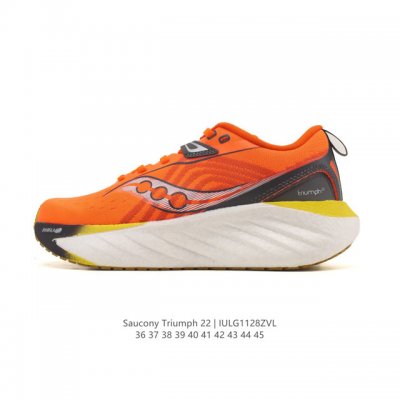 Saucony 索康尼 Triumph系列 胜利 22代 中性跑鞋 强缓震跑步鞋轻便男女同款跑鞋夏季透气运动鞋子，是来自美国的专业跑鞋品牌，成立于1898年。S