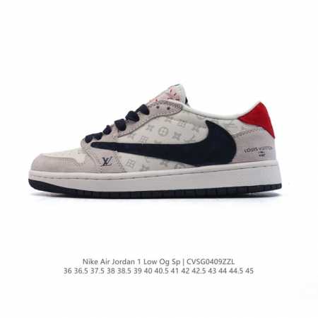 真标 耐克 Nike Air Jordan 1 Low Og Sp Military Blue Aj1乔1倒勾 2025年新款 蛇年新款 路易威登联名 低帮篮球 - 点击图像关闭