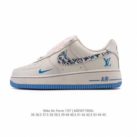 公司级 耐克 Nike Air Force 1 '07 Low 空军一号含气垫 小白鞋 路易威登联名 低帮百搭厚底增高休闲运动板鞋。柔软、弹性十足的缓震性能和出 - 点击图像关闭
