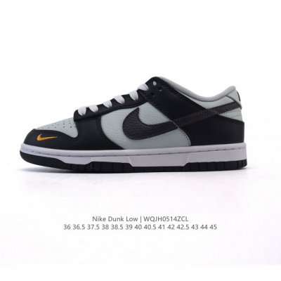 高品质版本 头层皮 耐克 Nike Sb Dunk Low Pro 男 女滑板鞋 经典复古运动鞋。采用低帮设计，塑就经典 Dunk 风格。鞋垫后跟搭载 Zoom