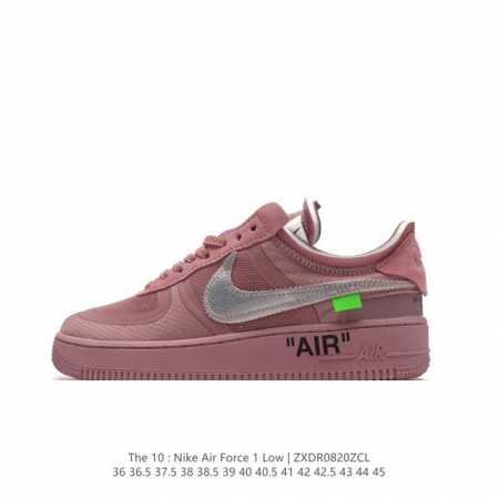 耐克nike Off-White X Air Force 1 Ow联名空军一号厚底增高运动板鞋 鞋款延续了此次联名的设计风格，鞋身内侧同样印有大面积标语，水晶中 - 点击图像关闭