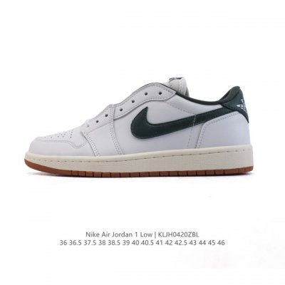 公司级 头层皮 耐克 乔丹Air Jordan 1 Low Aj1 乔1 乔丹1代Aj1 低帮复古文化休闲运动篮球鞋，从1985 年面世的元年款汲取设计灵感，采