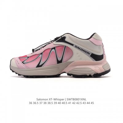 公司级 萨洛蒙 Salomon Xt-Whisper联名银粉色潮流休闲复古跑步鞋 颜值与实力并存的休闲运动鞋。这款鞋的鞋面采用透气网眼材质，保证了良好的透气性，