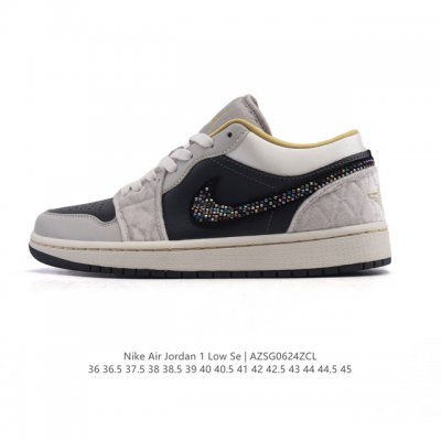 公司级 耐克 乔丹Air Jordan 1 Low Aj1 乔1 乔丹1代Aj1 低帮复古文化休闲运动篮球鞋，从1985 年面世的元年款汲取设计灵感，采用简洁大