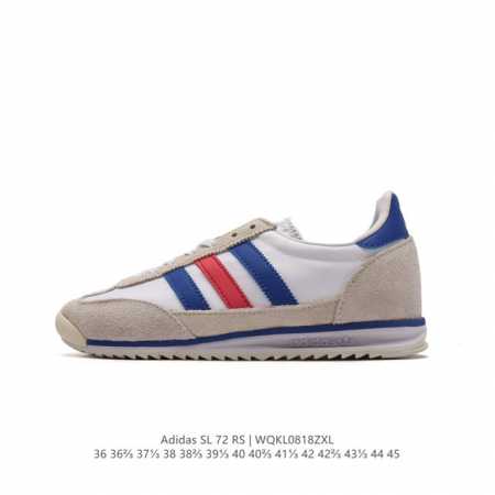 阿迪达斯adidas Sl 72 Shoes 经典复古薄底运动鞋 T头鞋 三叶草复古休闲跑步鞋休闲运动鞋 这款经典运动鞋携复古型格，来访你的活力日常 采用舒爽帆 - 点击图像关闭