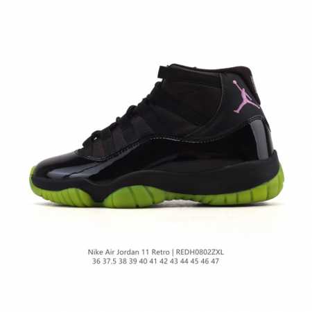 耐克乔丹11代 Nike Air Jordan 11 Retro 复刻男女运动鞋 Aj11代经典设计，深受球员与球迷喜爱。Jordan 乔丹 采用漆皮牛培革鞋面 - 点击图像关闭