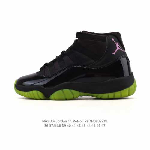 耐克乔丹11代 Nike Air Jordan 11 Retro 复刻男女运动鞋 Aj11代经典设计，深受球员与球迷喜爱。Jordan 乔丹 采用漆皮牛培革鞋面