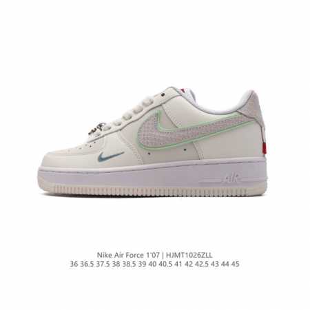 耐克 Nike Air Force 1 '07 Low 空军一号含气垫 低帮百搭厚底增高休闲运动板鞋。柔软、弹性十足的缓震性能和出色的中底设计，横跨复古与现代的 - 点击图像关闭