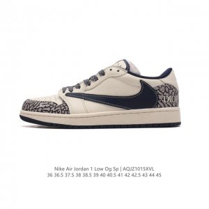公司级 真标 耐克 Nike Air Jordan 1 Low Og Sp Military Blue Aj1乔1 倒勾低帮篮球鞋 Aj1 乔丹1代 Aj1 乔