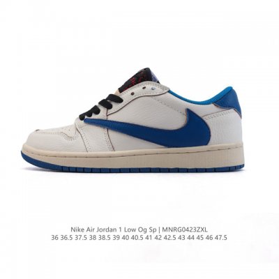 真标 耐克 Nike Air Jordan 1 Low Og Sp Military Blue Aj1乔1倒勾 2025年新款 蛇年新款 蛇纹低帮篮球鞋 Aj1
