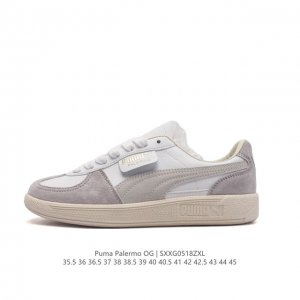 彪马puma Palermo Og 防滑耐磨低帮德训板鞋 男女运动鞋，Army Trainer Og休闲鞋沿用德训鞋经典外观 鞋身和鞋舌分别添加了品牌标志性 L