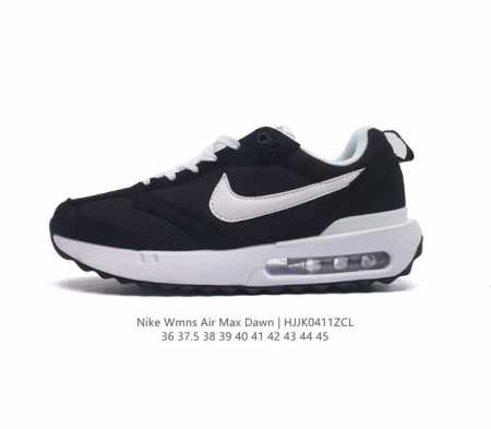 耐克 Nike Air Max Dawn 黎明系列 低帮气垫百搭休闲运动慢跑鞋 从配色上彰显出浓厚的复古气质。最大的亮点当属鞋型设计上加入结构元素，汲取1984 - 点击图像关闭