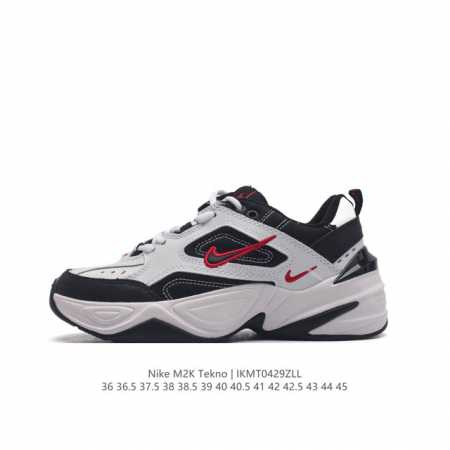 耐克 Nike M2K Tekno 男女子运动鞋厚底老爹鞋经典复古休闲慢跑鞋 ，从 Monarch 系列汲取灵感，以太空时代细节演绎未来风范。分层鞋面借鉴自元年 - 点击图像关闭