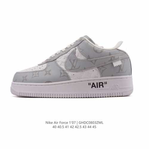 特价原价 元 公司级 Louis Vuitton X Nike Air Force 1 Low 路易威登联名 耐克 空军一号 Af1 低帮百搭休闲厚底增高运动板