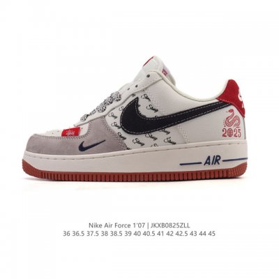 耐克 Nike Air Force 1 '07 Low 空军一号含气垫 小白鞋 2025年 蛇年新款 低帮百搭厚底增高休闲运动板鞋。柔软、弹性十足的缓震性能和出
