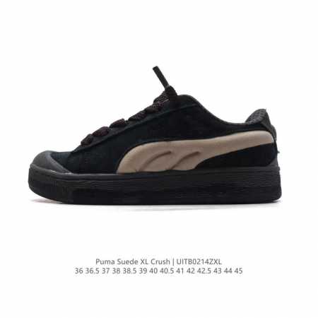 彪马 Puma 男女式运动板鞋 Suede Xl Crush 防滑耐磨百搭舒适时尚休闲鞋 Puma Black-Shadow Gray复古单品彪马 时尚 舒适 - 点击图像关闭