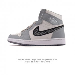 公司级 耐克 乔丹 Dior X Air Jordan 1 High Og “迪奥联名”Aj1高邦 高帮休闲运动篮球鞋 ，35周年限量款全新联名鞋款选择了Air