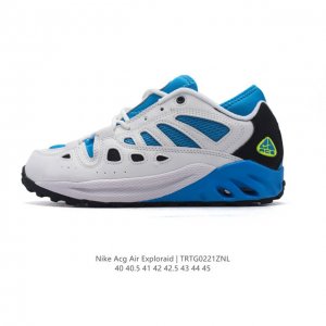 新品公司级 耐克Nike男子气垫跑步鞋 Nike Acg Air Exploraid Ash Green 系带 减震耐磨 低帮 户外功能鞋 男款 复古风格：Ac