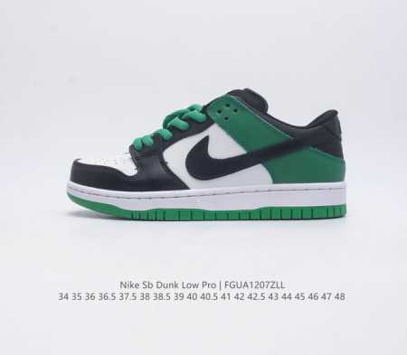 耐克 Nike Sb Dunk Low Pro 男 女滑板鞋 经典复古运动鞋 采用低帮设计 塑就经典 Dunk 风格 鞋垫后跟搭载 Zoom Air 气垫 加衬 - 点击图像关闭
