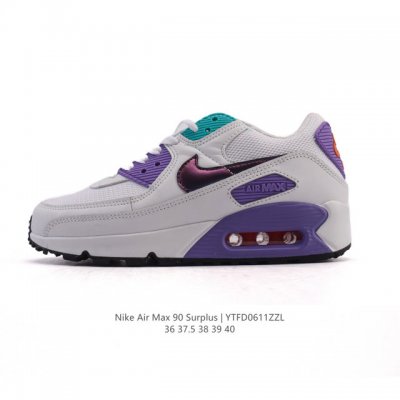 Nike 耐克 Air Max 90 Surplus 女子休闲运动鞋 气垫运动鞋 透气舒适减震耐磨底休闲运动跑步鞋，设计均采用无缝防水 Tech Tuff 挡泥