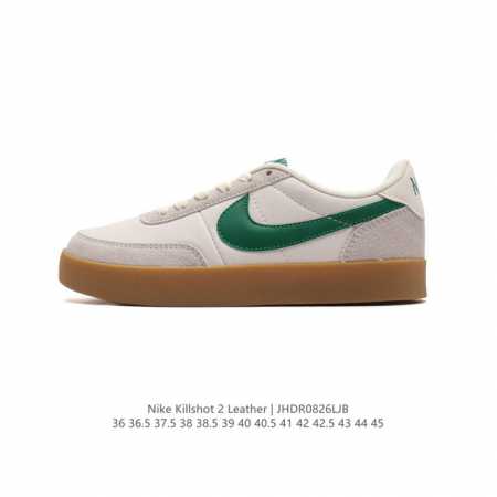 耐克板鞋 生胶米白 复古板鞋j.Crew X Nike 联名 Killshot Ii Leather 男女休闲复古运动鞋。采用米白色皮革制作鞋身，大号swoos - 点击图像关闭