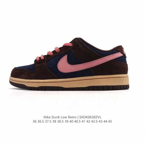 真标 耐克 Nike Dunk Low Retro 运动鞋复古板鞋，作为 80 年代经典篮球鞋款，起初专为硬木球场打造，后来成为席卷街头的时尚标杆，现以经典细节