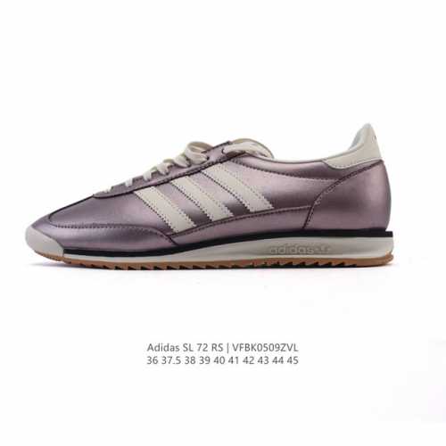 公司级 阿迪达斯Adidas Sl 72 Shoes 经典复古薄底运动鞋T头鞋 皮革鞋面 三叶草复古休闲跑步鞋休闲运动鞋 这款经典运动鞋携复古型格，来访你的活力
