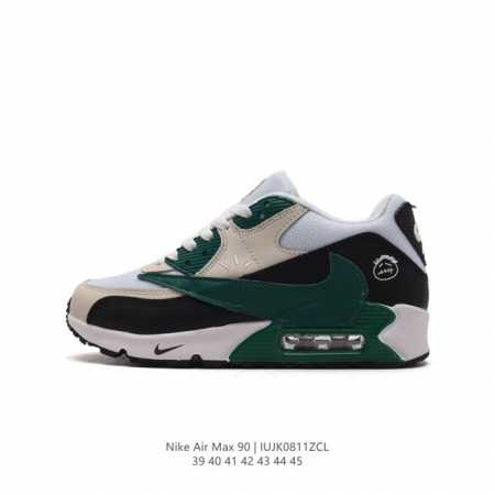 nike 耐克 Air Max 90 男子休闲运动鞋 气垫运动鞋 鬼脸 倒钩 超大logo透气舒适减震耐磨底休闲运动跑步鞋。设计均采用无缝防水 Tech Tuf - 点击图像关闭