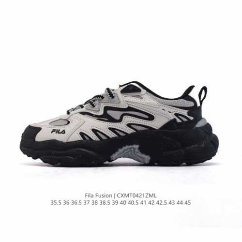 公司级 斐乐 男女同款老爹鞋 Fila Fusion 厚底增高百搭运动鞋 意大利百年经典运动品牌，网红单品 小红书推荐爆款 Fila斐乐新款小白鞋斐乐潮牌文化街