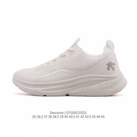 公司级 Descente迪桑特男女同款Chron复古织物运动休闲鞋，舒适透气鞋面易清洁、侧面硅胶设计、鞋舌与鞋身柔软、鞋底轻量化设计和防滑纹路等特点，适合日常休 - 点击图像关闭
