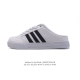 阿迪达斯 Adidas Vs Set Mulse 低帮百搭潮流休闲运动板鞋 包头半拖鞋 以复古篮球鞋的外形为基础，采用帆布鞋面，简约百搭，更加贴合舒适。 货号：