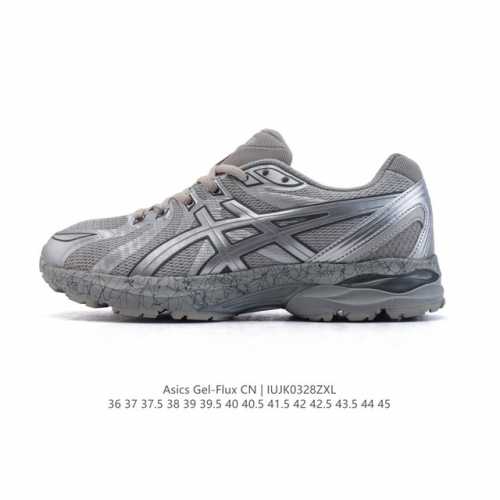160 asics 亚瑟士 男女跑鞋Gel-Flux Cn透气缓震跑步鞋舒适运动鞋 舒适 皮革 低帮 休闲跑步鞋 Gel-Flux Cn跑鞋：缓震回弹，跑步也能