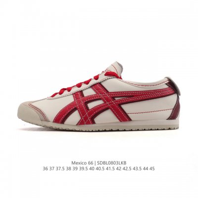 真标 Asics 亚瑟士 男女鞋 配足弓鞋垫 日产经典老牌-鬼塚虎 Onitsuka Tiger Mexico 66经典墨西哥系列复古经典百搭板鞋休闲运动鞋慢跑