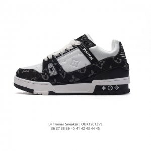 公司级 路易威登 Louis Vuitton Lv路易威登板鞋 时尚运动鞋 潮厚底增高鞋 。舒适防滑底和百搭性霸屏整个时尚娱乐圈，细节调整完美主义！采用柔软皮革