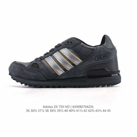 阿迪达斯 Adidas Zx 750 户外耐磨舒适运动休闲鞋男女同款经典运动鞋。80年代,Zx系列问世。这款经典鞋,采用热塑性聚氨酯橡胶 Tpu 鞋跟笼,搭配乙 - 点击图像关闭