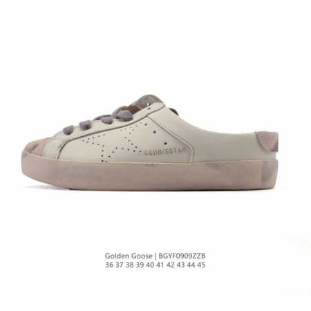Golden Goose Deluxe Brand Sstar来自意大利Ggdb脏出天际的小脏鞋 包头半拖运动鞋 潮复古板鞋 一脚蹬休闲拖鞋，宋仲基欧巴各种剧照 - 点击图像关闭