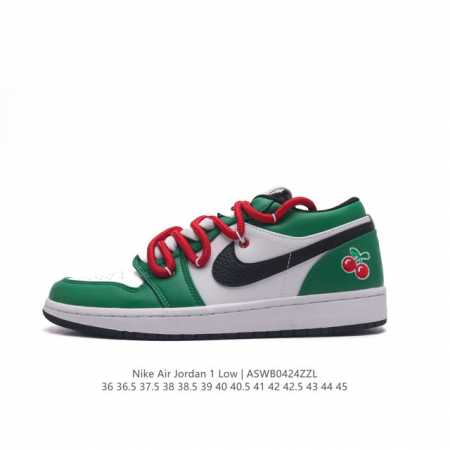 Nike 耐克 原楦原纸版开发版型，采用牛培移膜软皮革材质鞋面，中底注胶孔内置真sole气垫耐克nike Air Jordan 1 Low Gs White B - 点击图像关闭
