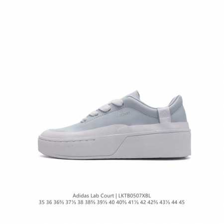 公司级 Adidas Labcourt 百搭休闲轻松舒适 耐磨透气低帮 板鞋 男女同款 黑色 鞋面使用了绒毛麂皮 ，鞋面和鞋底连接处使用了包边处理，看起来更加精 - 点击图像关闭
