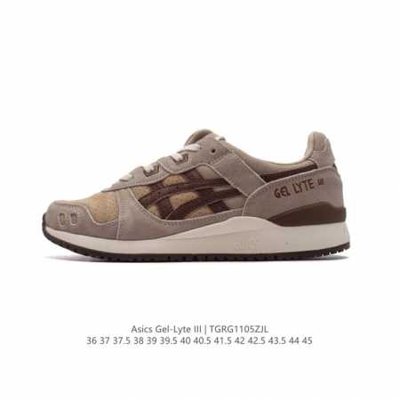 公司级 ASICS 亚瑟士 GEL-LYTE III 运动鞋 男女休闲鞋复古运动鞋轻便舒适简约复古又百搭。材质选择了大面积麂皮与网眼面料打造，保证了质感与透气性 - 点击图像关闭