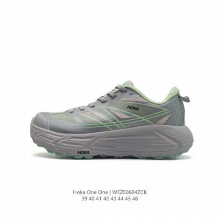 玛法特二代 Hoka One One Mafate Speed 2 Low 轻量低帮户外越野跑鞋 户外山脉越野轻量运动跑鞋。鞋面用轻的无缝架构，鞋带用了弹性不易 - 点击图像关闭