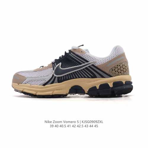 Nike 耐克夏季 Zoom Vomero 5 运动鞋休闲训练跑步鞋。Nike Zoom Vomero 5 男子运动鞋妥帖包覆足部，提供透气支撑效果。耐穿材料组