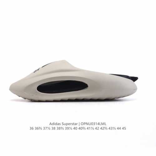 90 【新品】阿迪达斯 Adidas Superstar拖鞋 夏季神拖瞬间成为“显眼包” 25夏季新款洞洞鞋男女士外穿时尚沙滩踩屎感透气凉拖鞋 舒适透气 耐磨